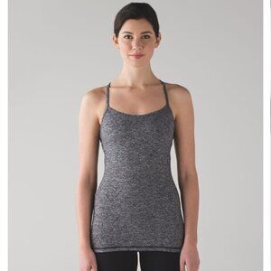 Lululemon Power Y Tank *Luon Heathered Black size 6